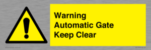 Warning Automatic Gate Keep Clear